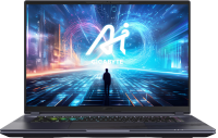 Ноутбук Gigabyte Aorus 16X Core i7 14900HX 32Gb SSD1Tb NVIDIA GeForce RTX4070 8Gb 16&quot; IPS QHD (2560x1440) Free DOS black WiFi BT Cam (ASG-63KZC64SD)