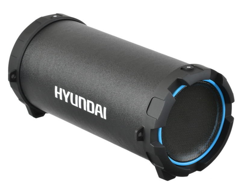 Колонка порт. Hyundai H-PAC220 черный/голубой 10W 1.0 BT/3.5Jack/USB Hyundai - фото 1