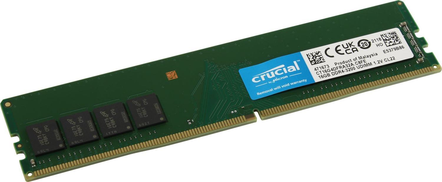   Crucial Desktop DDR4 3200 16GB, CT16G4DFRA32A, RTL