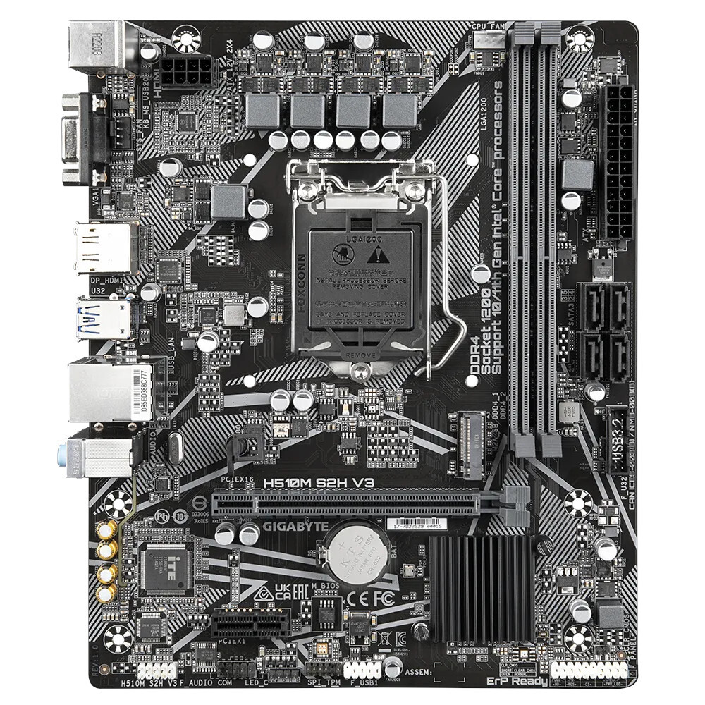 

Материнская плата Gigabyte LGA1200 Intel H510 H510M S2H V3