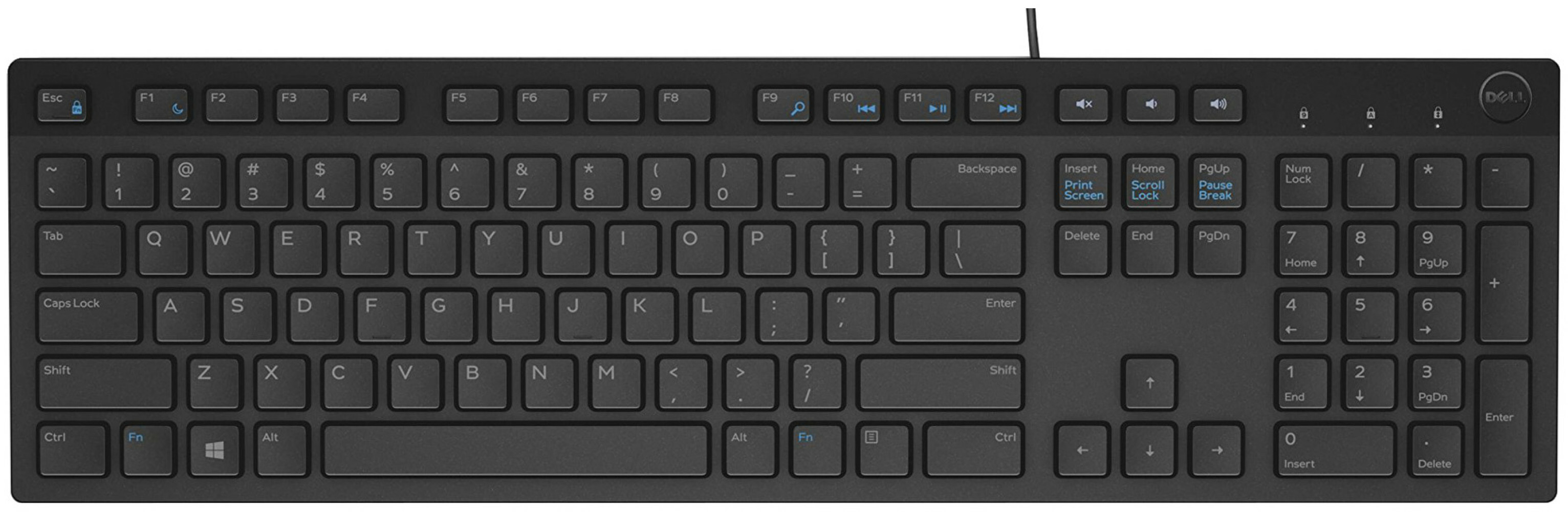 

Клавиатура Dell KB216 черный USB Multimedia