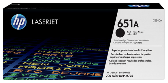 Картридж HP CE340A 651A, Black LaserJet 700 Color MFP 775, Black, (13500стр.) HP Inc. - фото 1