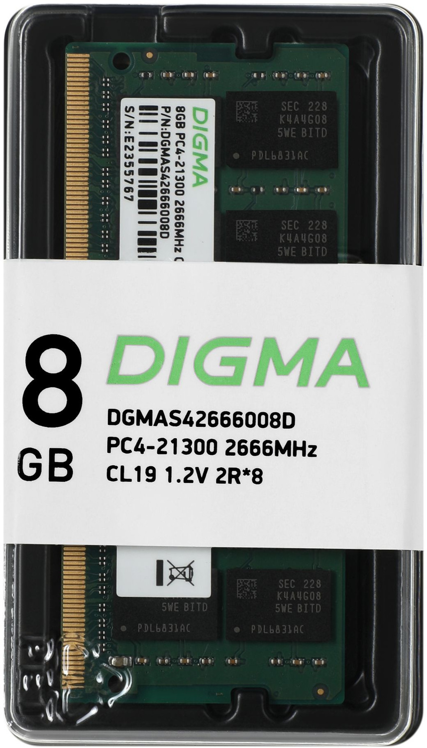   DIGMA DDR4  8Gb, DGMAS42666008D, RTL