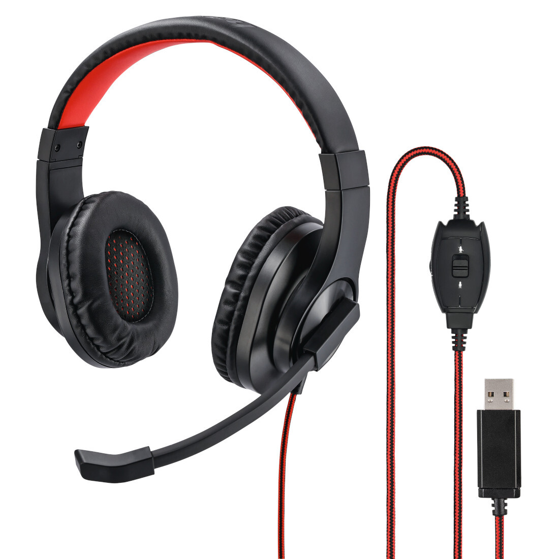 

Гарнитура HAMA HS-USB400, цвет красный/черный