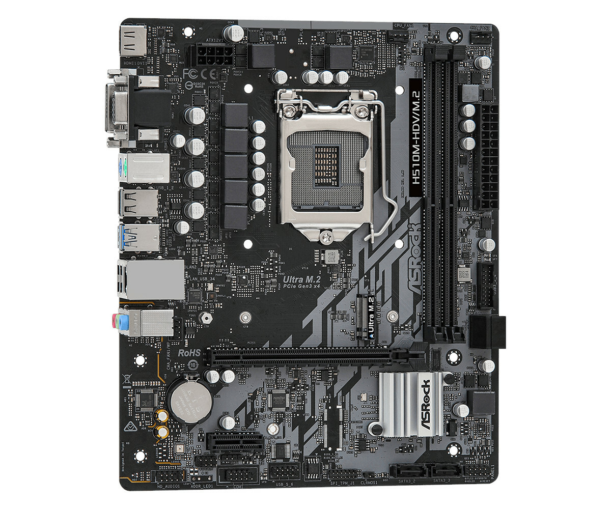 

Материнская плата ASRock LGA 1200 Intel H510 H510M-HDV/M.2