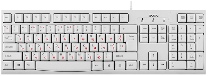 Клавиатура SVEN KB-S300 белая