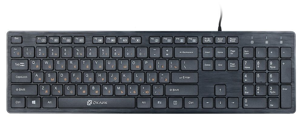 

Клавиатура Oklick KeyBoard 520M2U 1061587, цвет черный