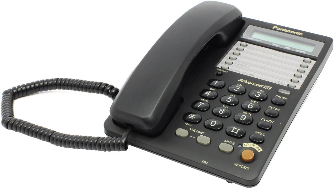 Телефон проводной Panasonic KX-TS2365RUB черный Panasonic - фото 1
