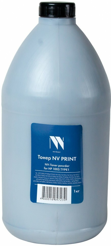 

Тонер черный NVPrint для HP, NV-HP1005 TYPE1-1KG