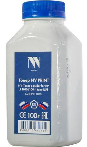 

Тонер черный NVPrint для HP, NVT-HP1010-100G-RUS