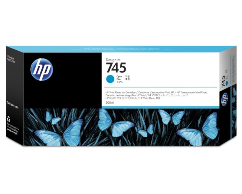 Cartridge HP 745 Голубой для HP DesignJet, 300ml HP Inc. - фото 1
