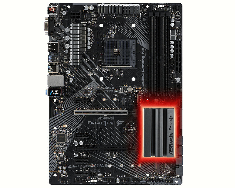 

Материнская плата ASRock AM4 AMD B450 B450 Gaming K4