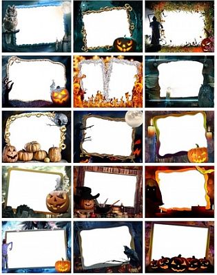 Готовимся ко Дню всех святых: 50 новых рамок для фотографий к Хэллоуину