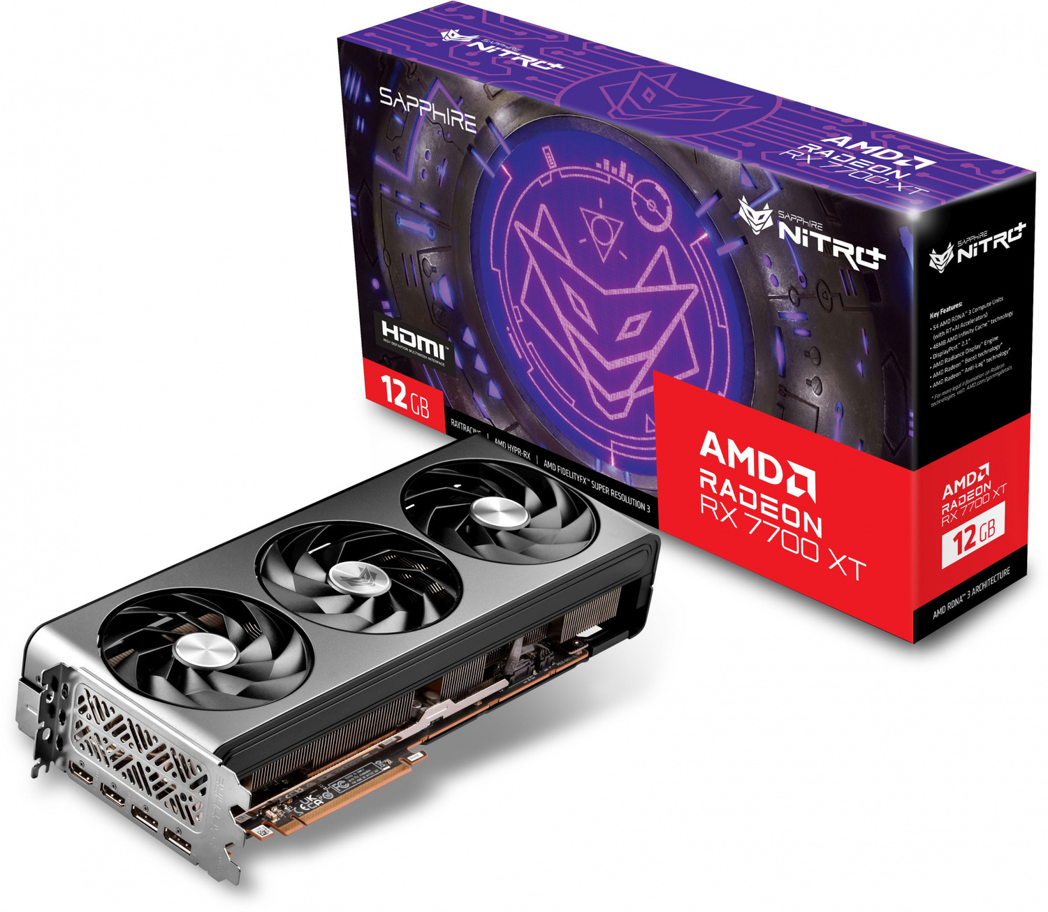 Видеокарта Sapphire Radeon RX 7700 XT 12 ΓБ (11335-02-20G) купить, цена в  интернет-магазине Allsoft