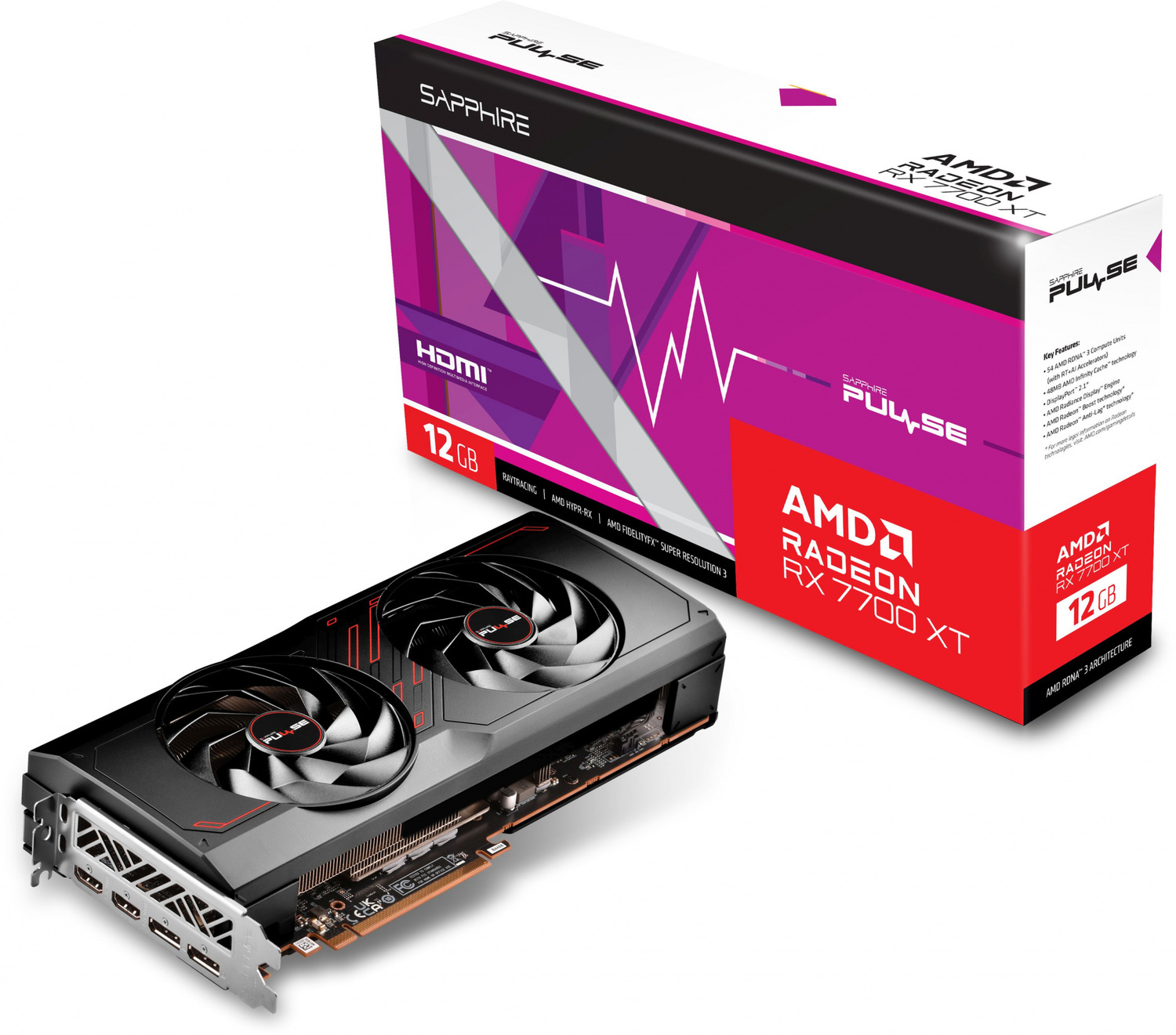 Видеокарта Sapphire Radeon RX 7700 XT 12 ΓБ (11335-04-20G) купить, цена в  интернет-магазине Allsoft