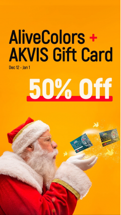 ALIVECOLORS + подарочный сертификат AKVIS со скидкой 50%