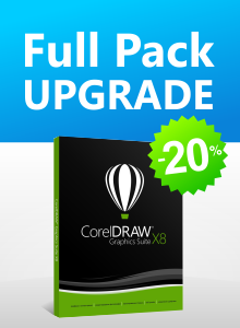 Скидка 20% на Full Pack Upgrade для CorelDRAW Graphics Suite Скидка 20% на Full Pack Upgrade для CorelDRAW Graphics Suite
